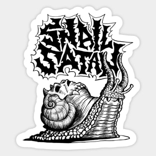 SNAIL SATAN b&w version Sticker